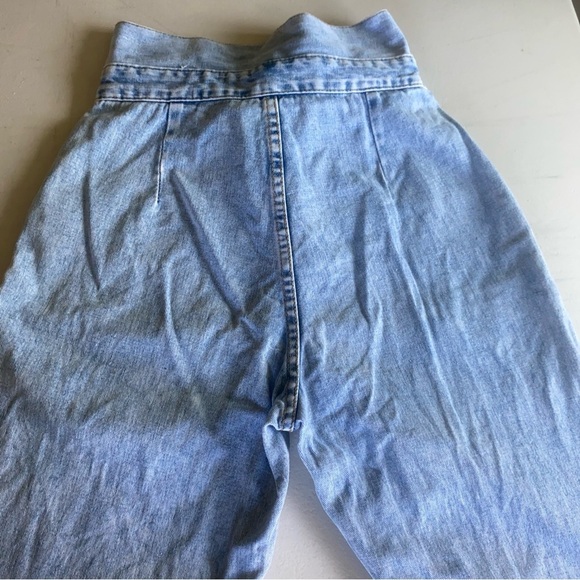 Women’s High Waist Belted Wide Leg Denim Jeans Size M - Picture 5 of 11